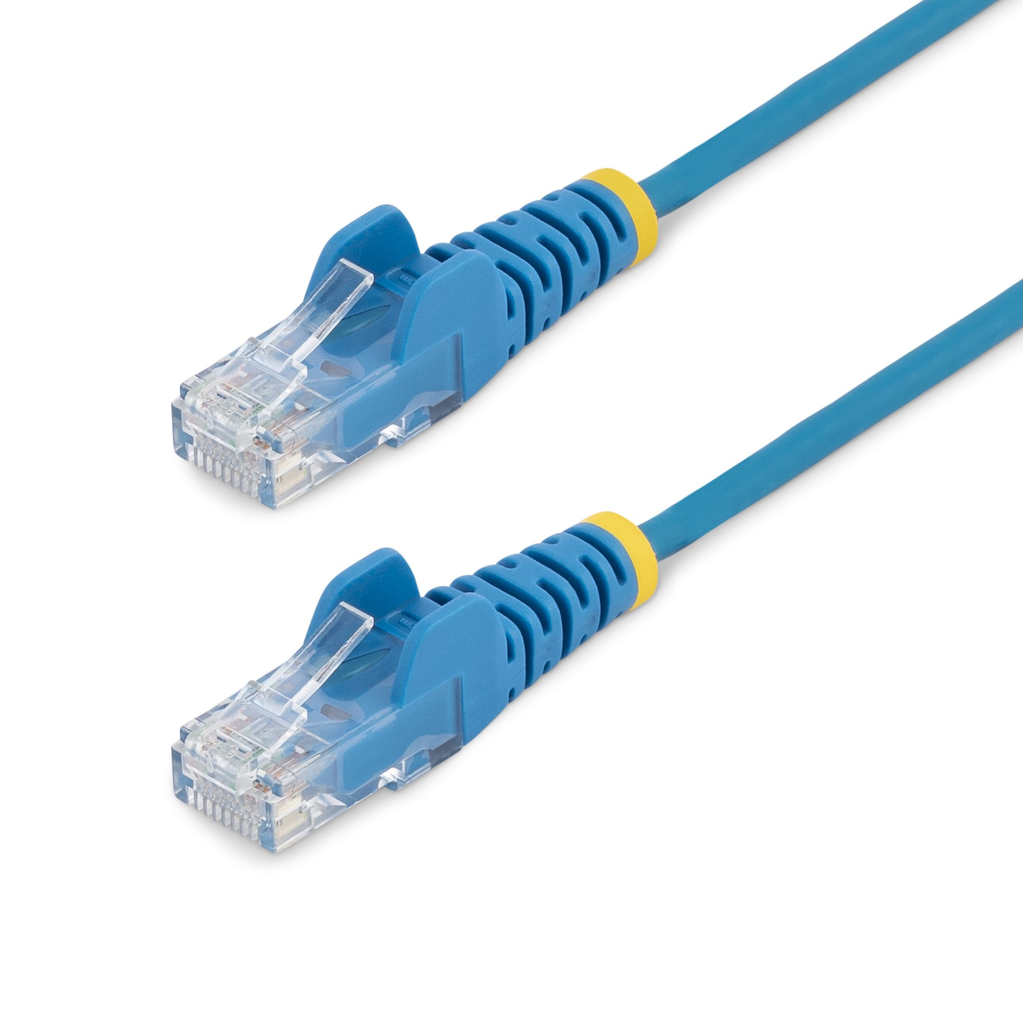 StarTech.com Cable Cat6 de 30 cm - Delgado - con Conectores RJ45 sin Enganches - Azul