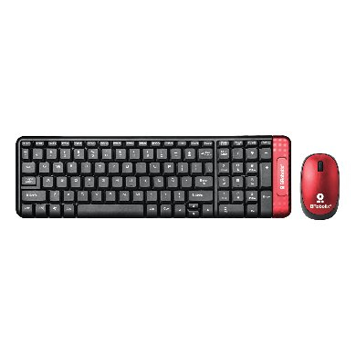 BRobotix 6000632 teclado Ratón incluido Universal RF inalámbrico QWERTY Español Rojo