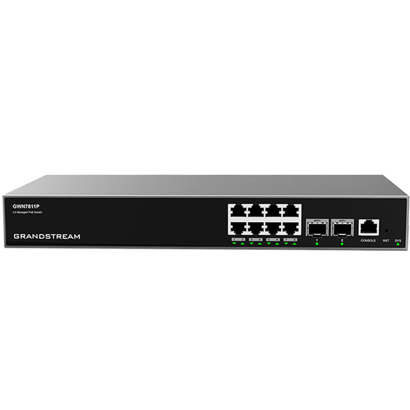 Grandstream Networks GWN7811P dispositivo de redes Gestionado L3 Gigabit Ethernet (10/100/1000) Energía sobre Ethernet (PoE) Gris