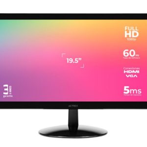 Acteck AC-933865 monitor de computadora 49.5 cm (19.5") 1600 x 900 Pixeles HD+ Negro