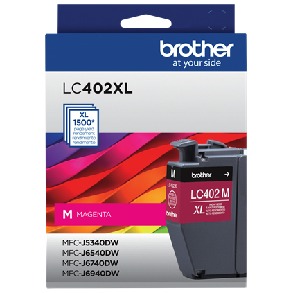 Brother LC402XLMS cartucho de tinta 1 pieza(s) Original Alto rendimiento (XL) Magenta