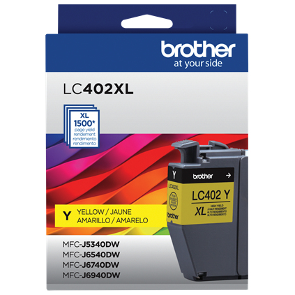 Brother LC402XLYS cartucho de tinta 1 pieza(s) Original Alto rendimiento (XL) Amarillo