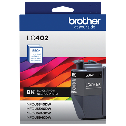 Brother LC402BKS cartucho de tinta 1 pieza(s) Original Rendimiento estándar Negro