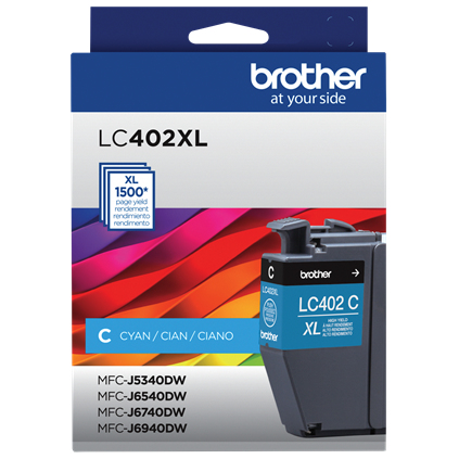 Brother LC402XLC cartucho de tinta 1 pieza(s) Original Alto rendimiento (XL) Cian