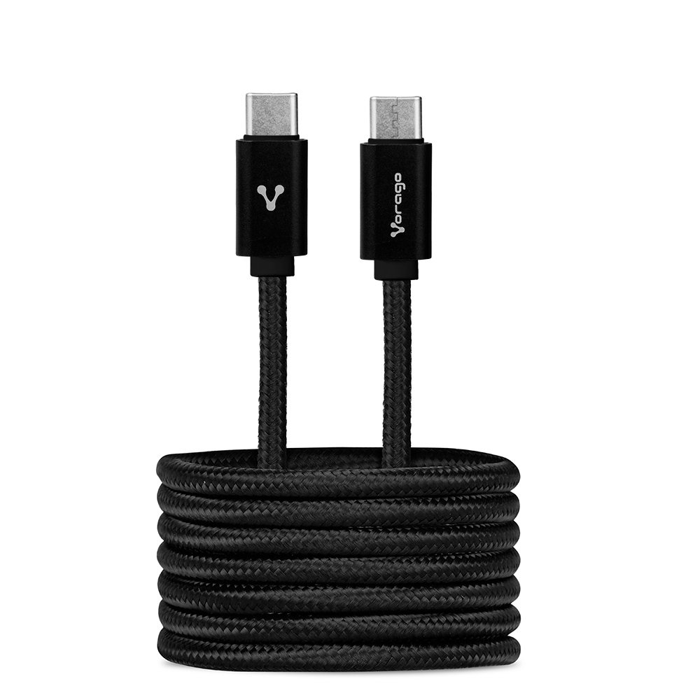 Vorago CAB-124-BK cable de transmisión Negro 1 m USB C