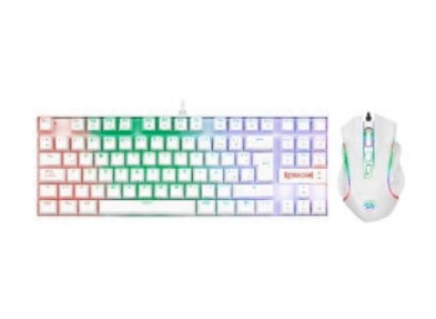REDRAGON K552WRGB-BA-SP teclado Ratón incluido Juego USB QWERTY Español Blanco