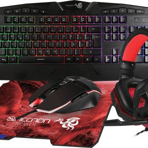 Necnon NGC-KRAKEN teclado Ratón incluido Juego USB Negro, Rojo