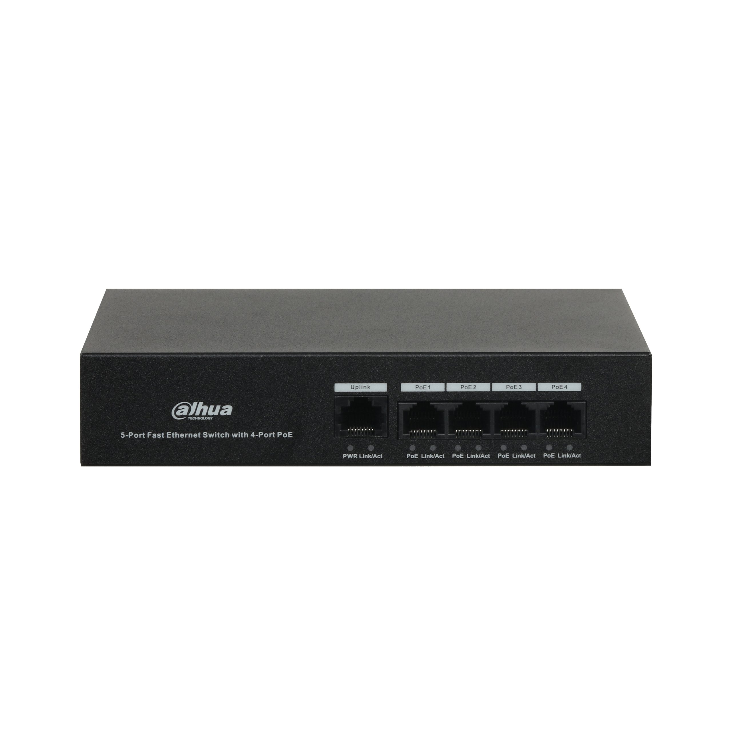 Dahua Technology PoE DH-PFS3005-4ET-36 dispositivo de redes No administrado L2 Fast Ethernet (10/100) Energía sobre Ethernet (PoE) Negro