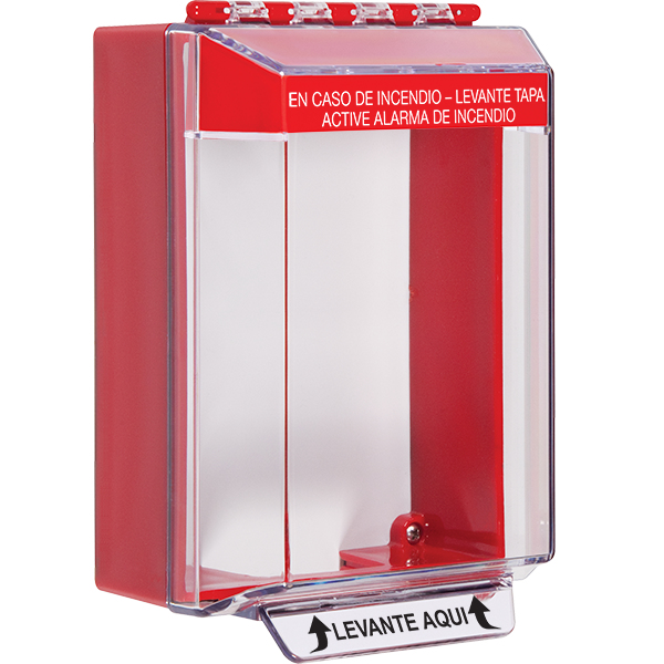STI STI-14210FR-ES interruptor de alarma contra incendio Alámbrico Rojo, Transparente