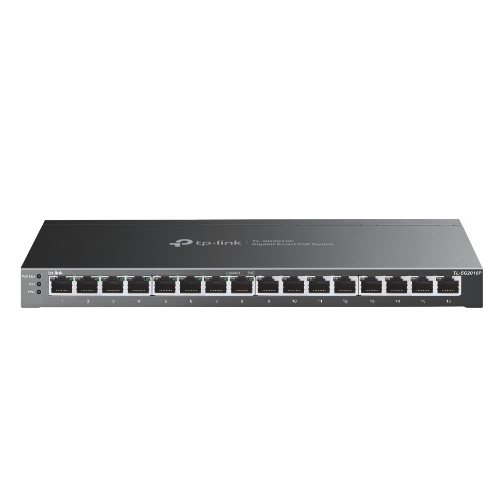 TP-Link JetStream TL-SG2016P dispositivo de redes L2/L3/L4 Gigabit Ethernet (10/100/1000) Energía sobre Ethernet (PoE) Negro