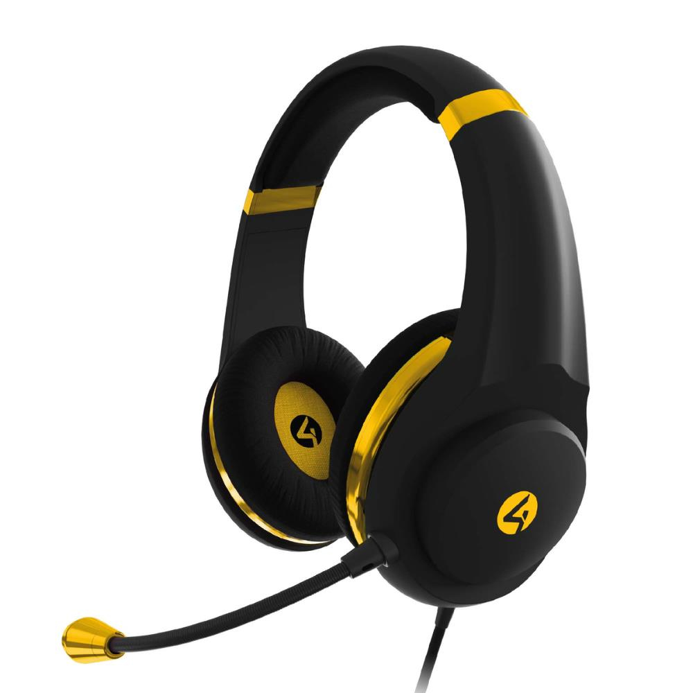 4Gamers XP-GOLDBLK-M-4G audífono y auriculare Auriculares Alámbrico Diadema Juego Negro, Oro