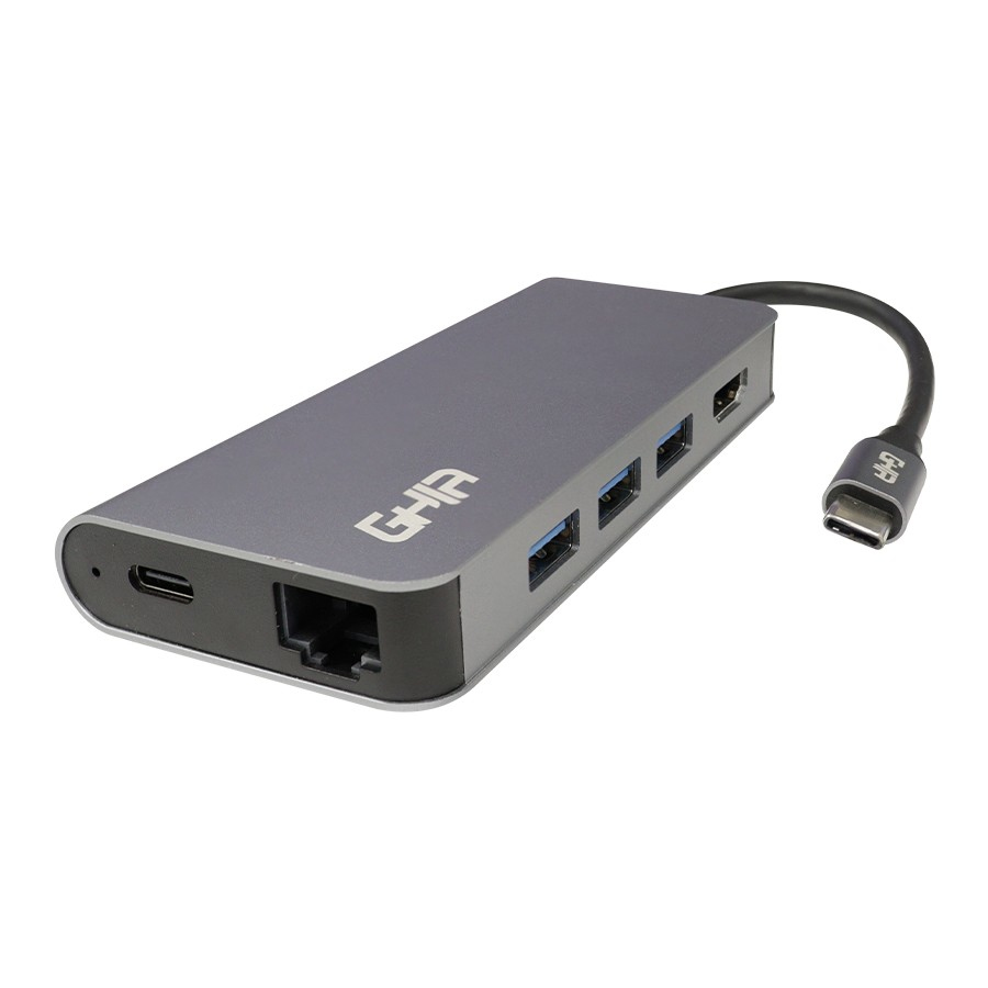 Ghia ADAP-20 base para laptop o replicador de puertos USB Tipo C Gris