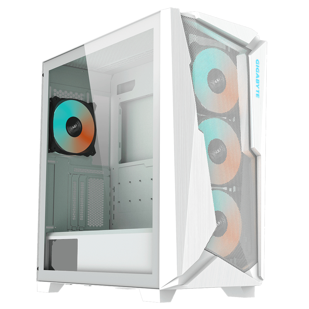 GIGABYTE C301 GLASS WHITE gabinete de computadora Midi Tower Blanco