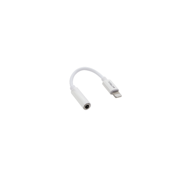Acteck Shift Plus AL405 cable de audio 0.11 m 3,5mm Lightning Blanco