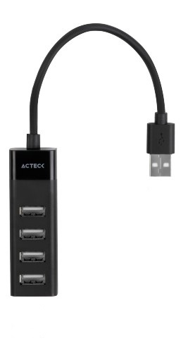 Acteck PORT X 2 DH420 USB 2.0 Negro