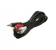 Steren 255-045 cable de audio 1.83 m 3,5mm 2 x RCA Negro, Rojo, Blanco
