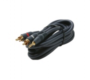 Steren 254-045 cable de audio 1.83 m 3,5mm 2 x RCA Negro