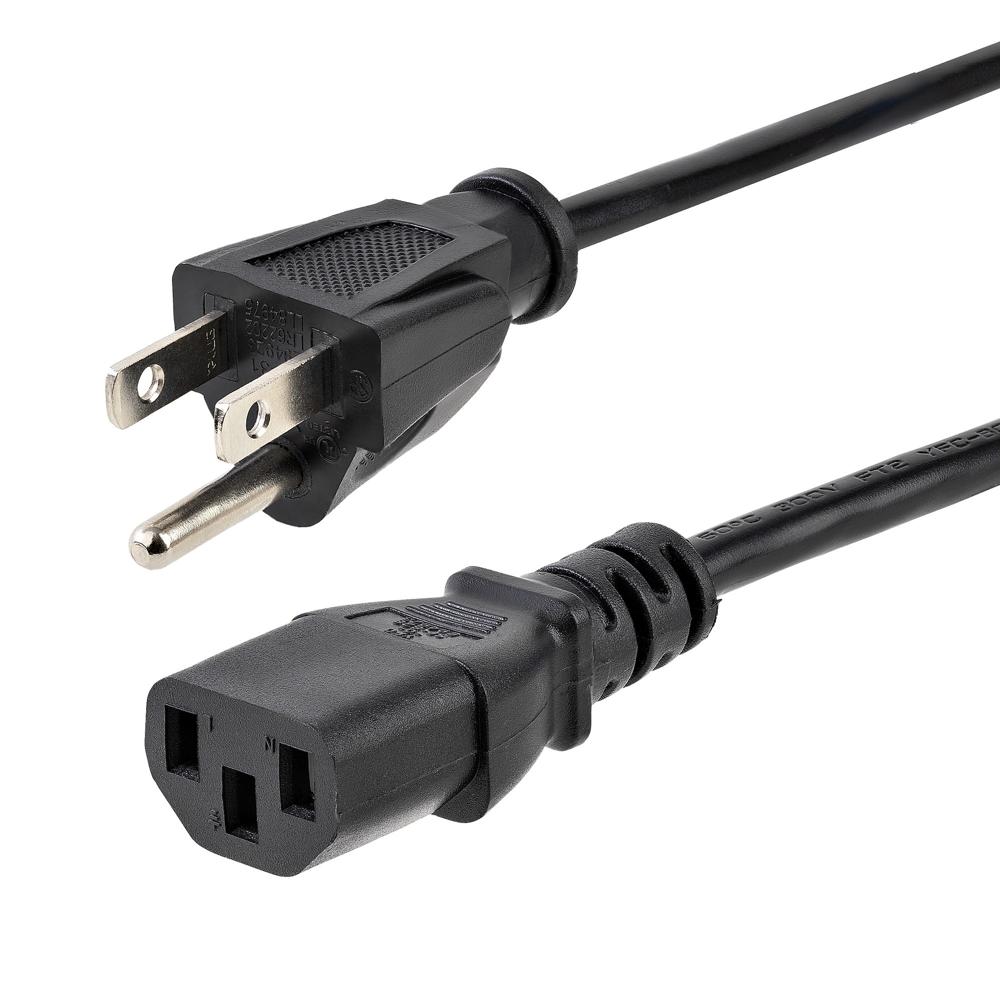 StarTech.com Cable de 6m de Alimentación de Computadora, NEMA 5-15P a C13, 10A 125V, 18AWG, Cable de Alimentación de Repuesto para Impresora, Computadora o Monitor, UL