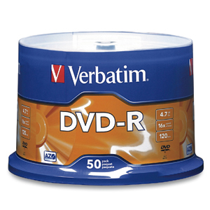 Verbatim 16x DVD-R Media 4.7 GB 50 pieza(s)