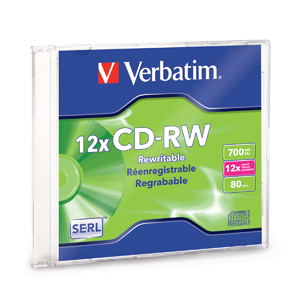 Verbatim 12 x CD-RW 700 MB 12x 1 pieza(s)