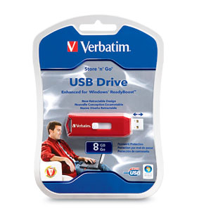 Verbatim 8GB Store 'n' Go unidad flash USB USB tipo A 2.0 Rojo