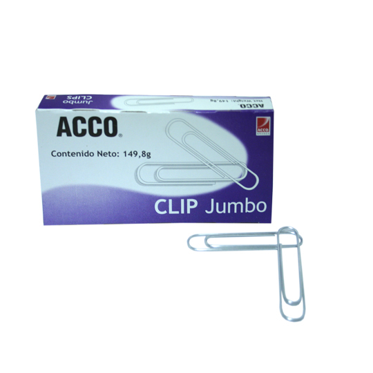 Acco Clips Jumbo sujetapapeles Metal