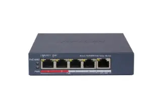 Hikvision DS-3E1105P-EI/M switch Gestionado Fast Ethernet (10/100) Energía sobre Ethernet (PoE) Gris