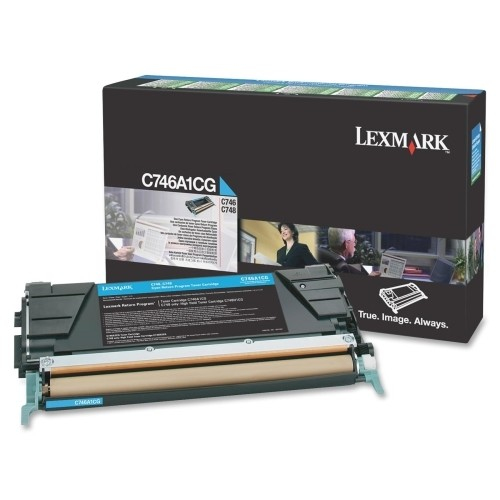 Lexmark C746A1CG cartucho de tóner 1 pieza(s) Original Cian