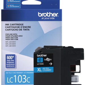 Brother LC103C cartucho de tinta 1 pieza(s) Original Alto rendimiento (XL) Cian
