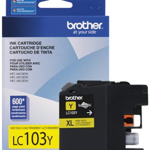 Brother LC103Y cartucho de tinta 1 pieza(s) Original Alto rendimiento (XL) Amarillo