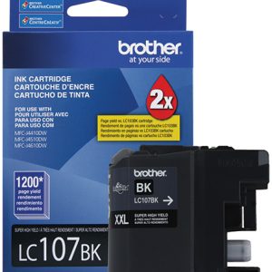 Brother LC107BK cartucho de tinta 1 pieza(s) Original Alto rendimiento (XL) Foto negro