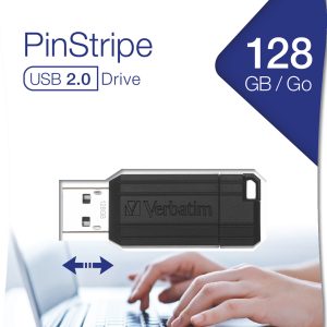 Verbatim PinStripe 128GB unidad flash USB USB tipo A 2.0 Negro