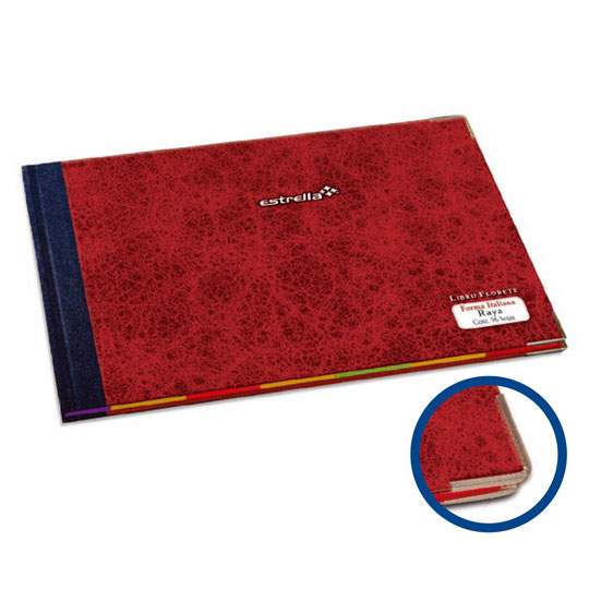 Estrella 134 libreta 240 hojas Azul, Rojo