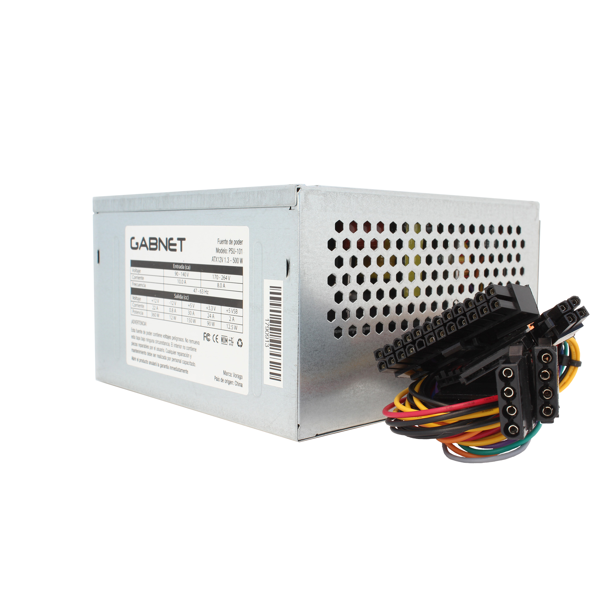 Vorago PSU-101 unidad de fuente de alimentación 500 W 20+4 pin ATX ATX Gris