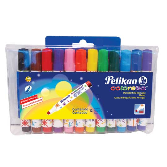 Pelikan 30111842 marcador 12 pieza(s) Negro, Azul, Café, Verde, Naranja, Rojo, Violeta, Amarillo