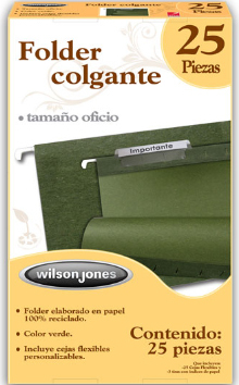 Acco P3631 archivador colgante Verde 25 pieza(s)