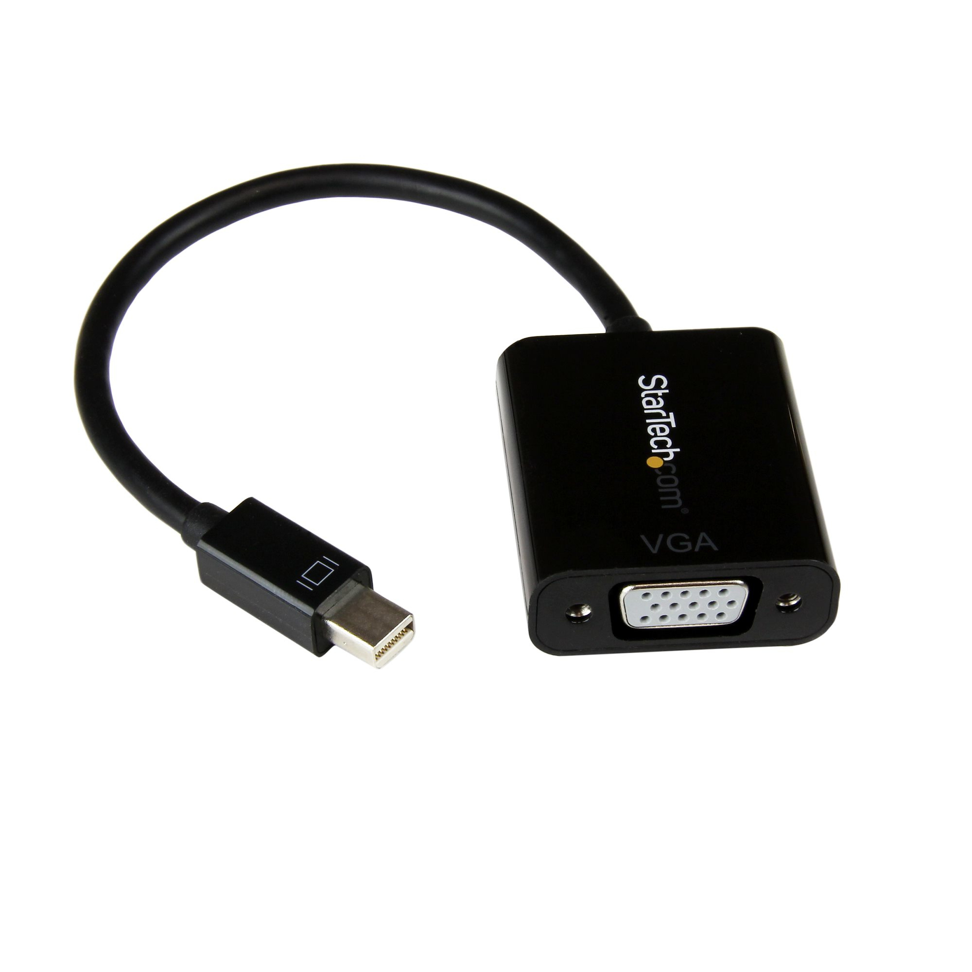 StarTech.com Adaptador Mini DisplayPort a VGA - Convertidor Activo de Mini DP a VGA Video 1080p con Certificación VESA - mDP 1.2 o Thunderbolt 1/2 Mac/PC a Monitor VGA -VGA Negro