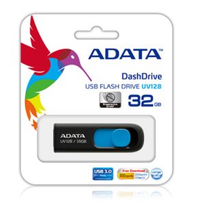 ADATA DashDrive UV128 128GB unidad flash USB USB tipo A 3.2 Gen 1 (3.1 Gen 1) Negro, Azul