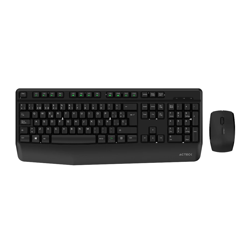 Acteck Creator Plus MK465 teclado Ratón incluido Oficina RF inalámbrico Español Negro