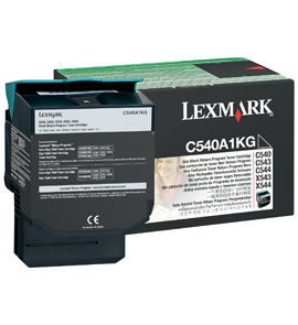 Lexmark C54x, X54x Black Return Programme Toner Cartridge (1K) cartucho de tóner Original Negro