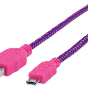 Manhattan Cable Micro-B USB de Alta Velocidad con recubrimiento textil