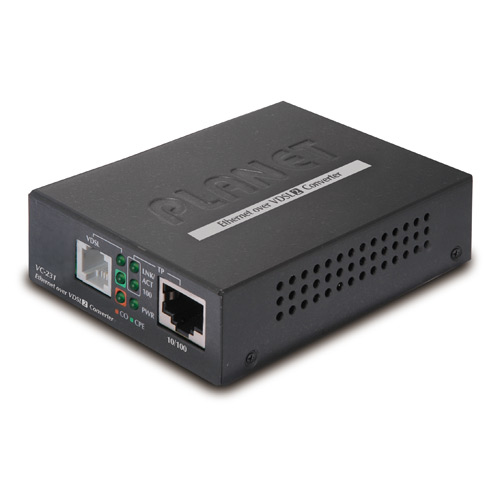 PLANET VC-231 convertidor de red 100 Mbit/s Negro
