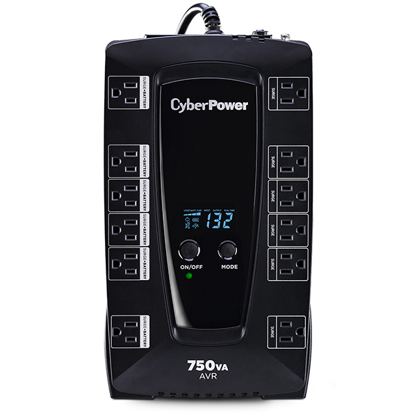 CyberPower AVRG750LCD sistema de alimentación ininterrumpida (UPS) Línea interactiva 0.75 kVA 450 W 12 salidas AC