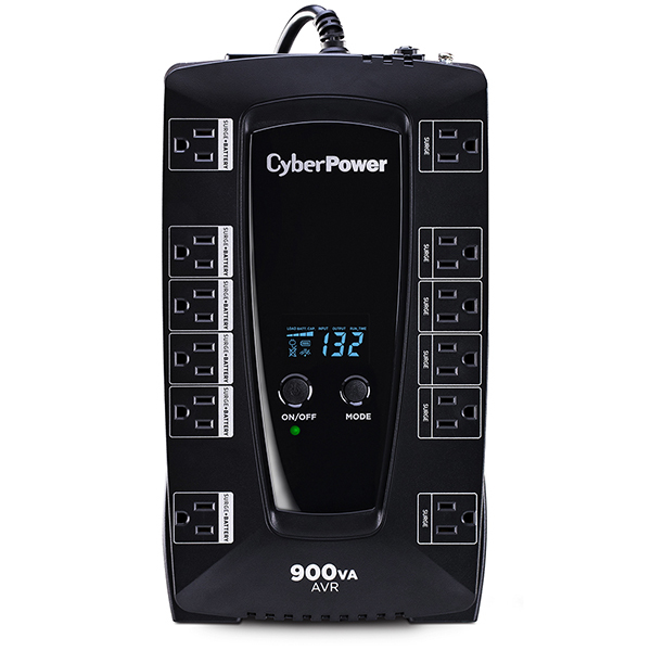 CyberPower AVRG900LCD sistema de alimentación ininterrumpida (UPS) Línea interactiva 0.9 kVA 480 W 12 salidas AC