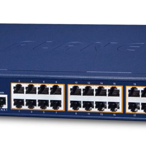 PLANET FGSW-2624HPS dispositivo de redes Gestionado L2/L4 Gigabit Ethernet (10/100/1000) Energía sobre Ethernet (PoE) 1U Azul