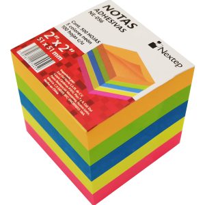 Nextep NE-056 nota autoadhesiva Plaza Azul, Verde, Naranja, Rosa, Amarillo 100 hojas Autoadhesivo