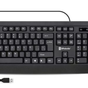 BRobotix 6007198 teclado Ratón incluido Universal USB QWERTY Inglés Negro