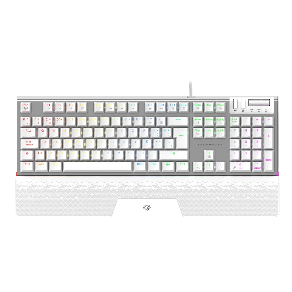 Balam Rush BR-936798 teclado Juego USB Blanco
