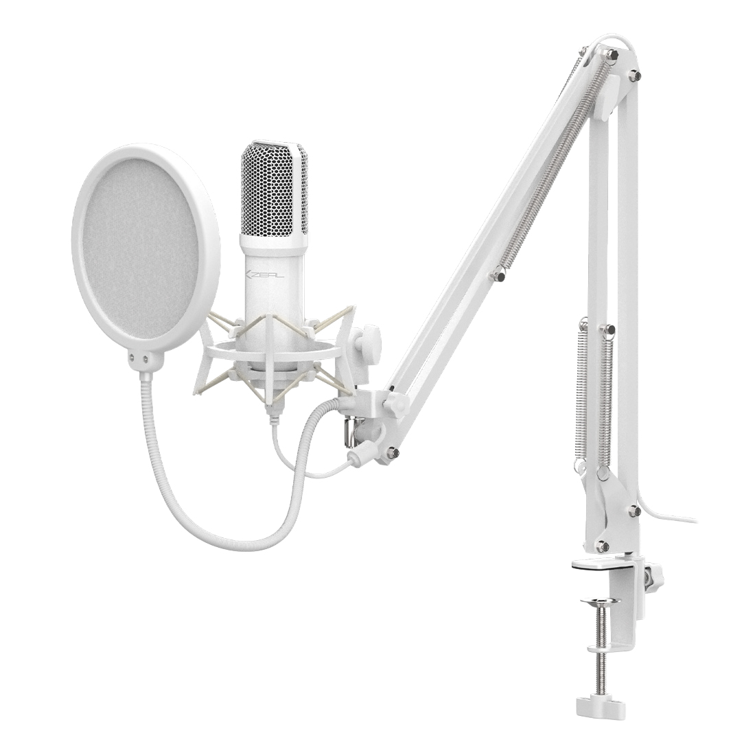 XZEAL Kit de MICROFONO C/SOPORTE XZ260 BLANCO. XZKMC1W. - Micrófono de estudio
