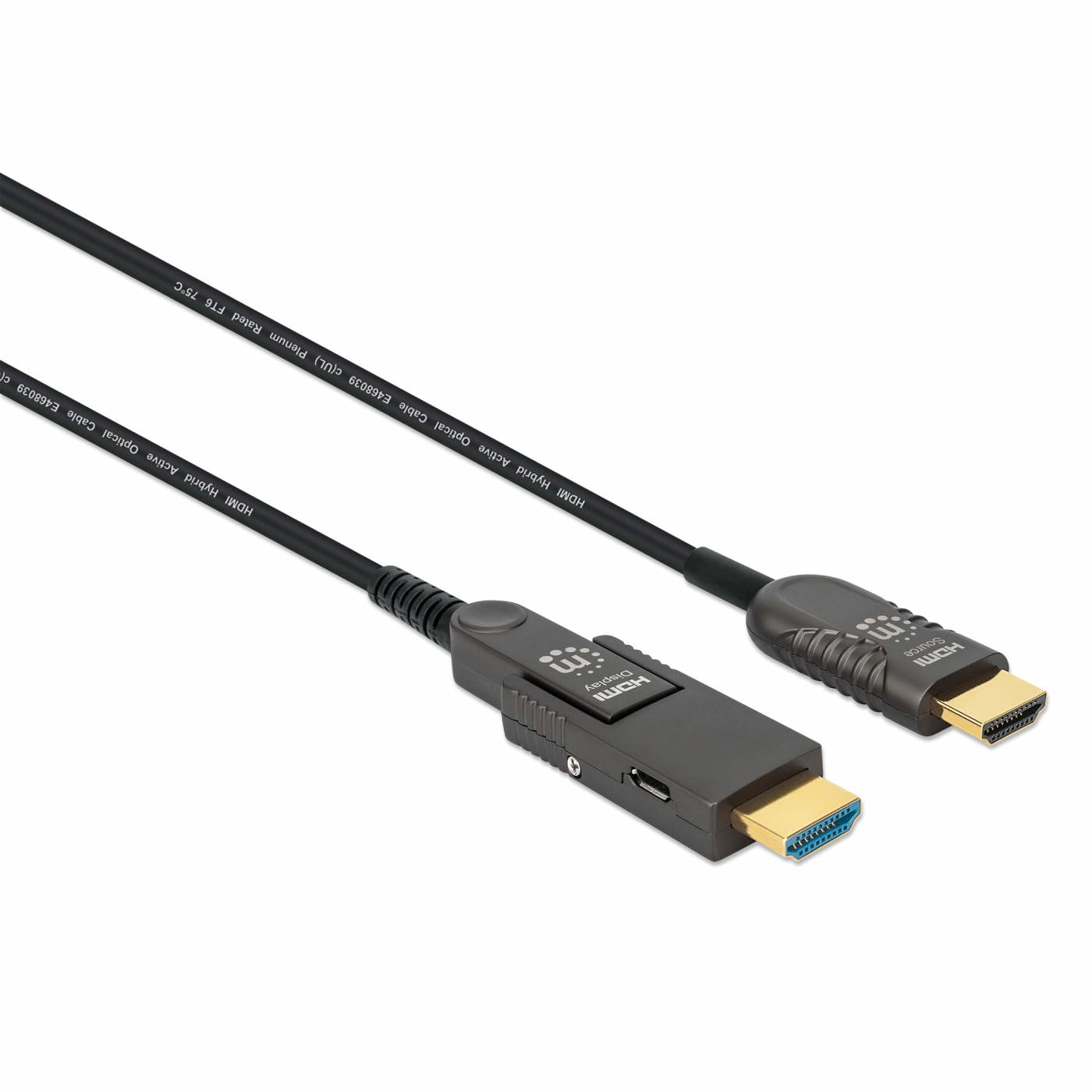 Manhattan 355698 cable HDMI 50 m HDMI tipo A (Estándar) HDMI tipo D (Micro) Negro